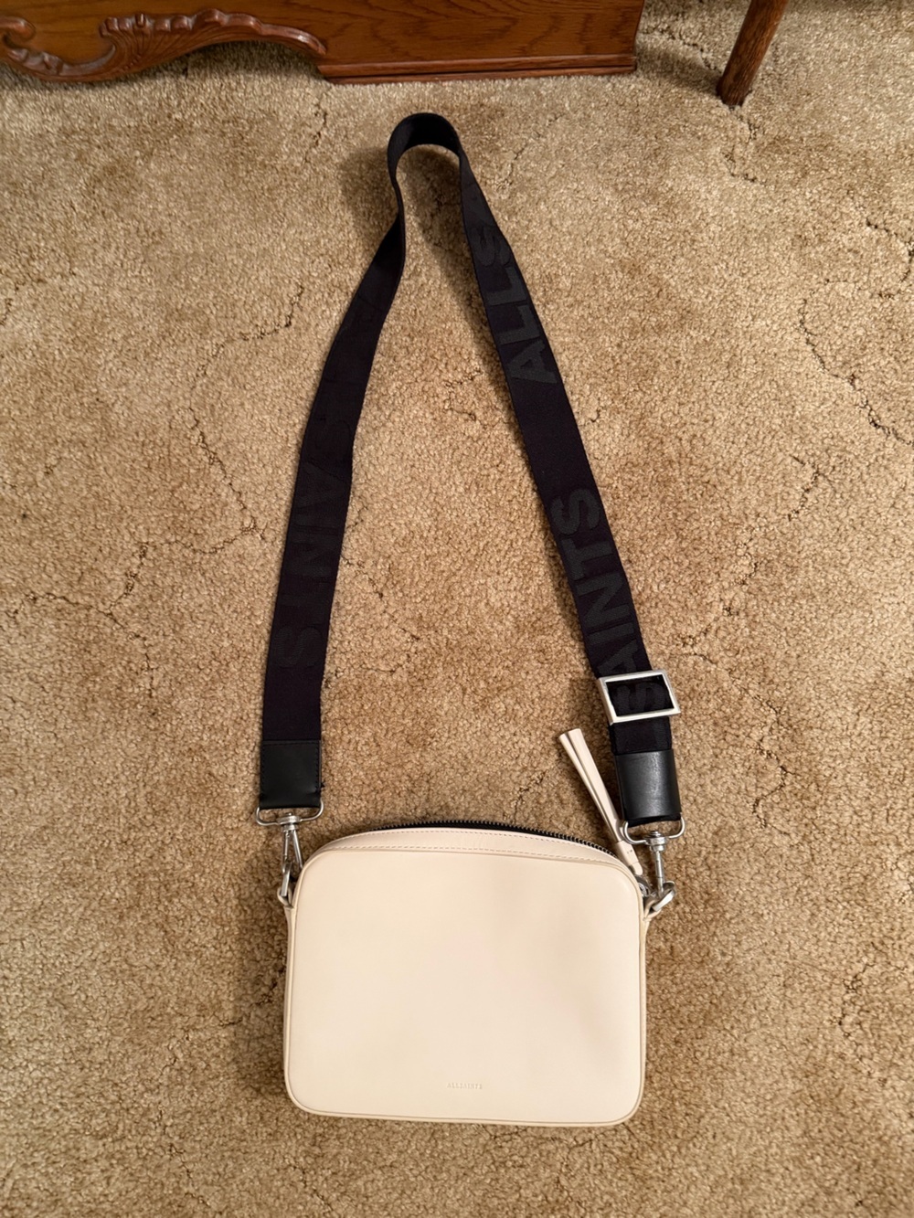 AllSaints Black Leather Interior Label
